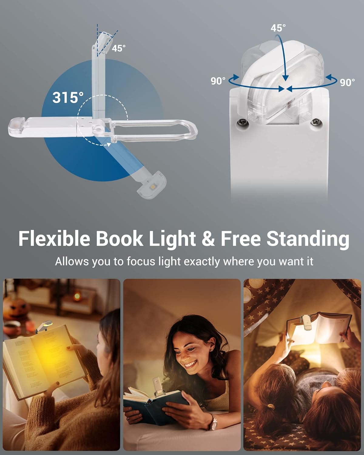 CozyGlow™ USB Rechargeable Book Light™